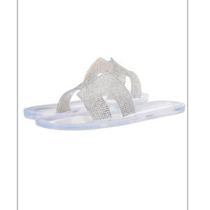 Steven New York Andie Rhinestone Slip On Jelly Sandals Size 9M
